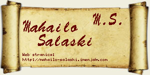 Mahailo Salaški vizit kartica